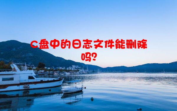 C盘中的日志文件能删除吗？