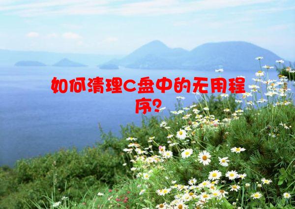 如何清理C盘中的无用程序？