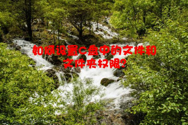 如何设置C盘中的文件和文件夹权限？