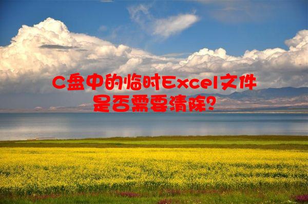 C盘中的临时Excel文件是否需要清除？