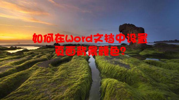 如何在Word文档中设置页面背景颜色？