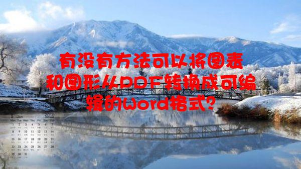 有没有方法可以将图表和图形从PDF转换成可编辑的Word格式？