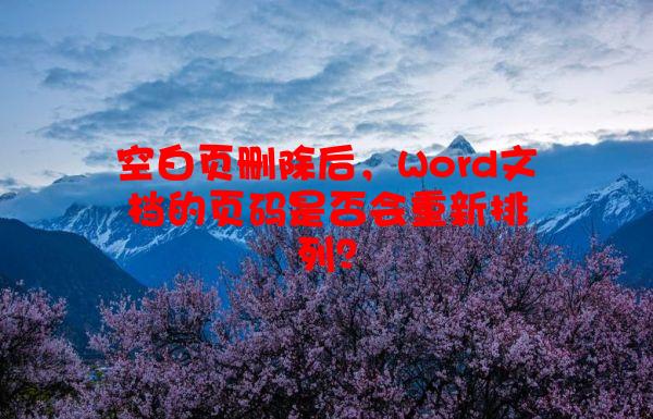 空白页删除后，Word文档的页码是否会重新排列？