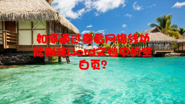 如何通过查看网格线功能删除Word文档中的空白页？
