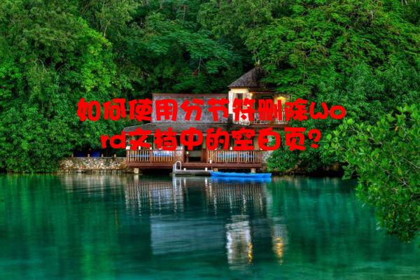 如何使用分节符删除Word文档中的空白页？