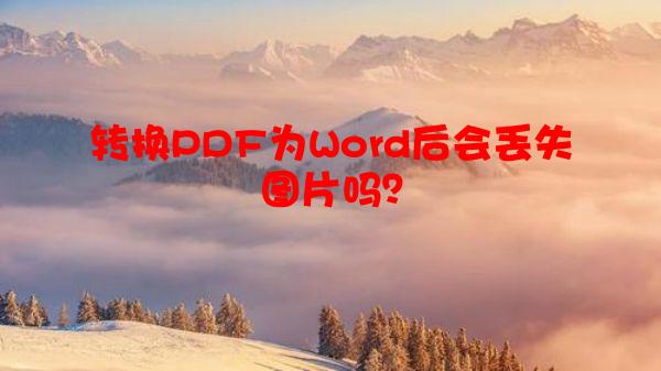 转换PDF为Word后会丢失图片吗？