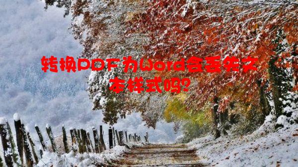 转换PDF为Word会丢失文本样式吗？