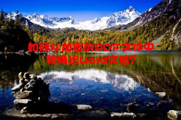 如何从加密的PDF文件中转换出Word文档？