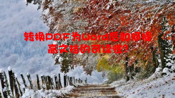 转换PDF为Word后如何提高文档的可读性？