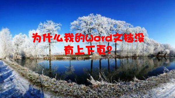 为什么我的Word文档没有上下页？