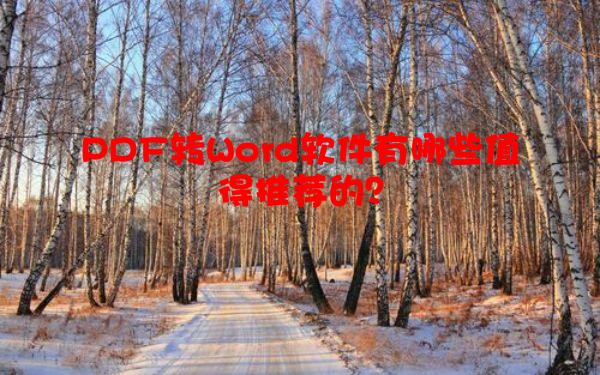 PDF转Word软件有哪些值得推荐的？