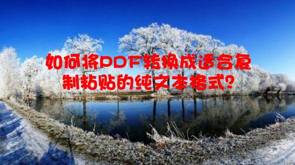 如何将PDF转换成适合复制粘贴的纯文本格式？