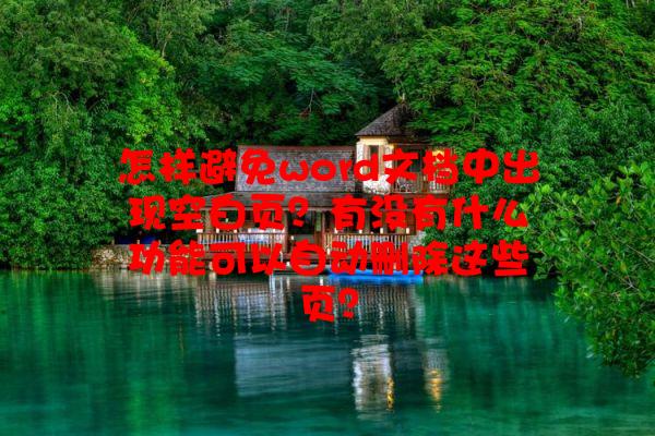 怎样避免word文档中出现空白页？有没有什么功能可以自动删除这些页？