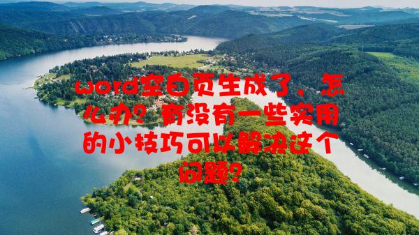 word空白页生成了，怎么办？有没有一些实用的小技巧可以解决这个问题？