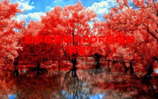 如何在转换为PDF后添加书签？